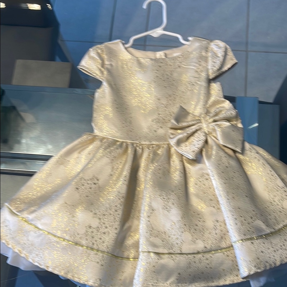 Disney Cream Fit and Flare Dress with Cap Sleeves